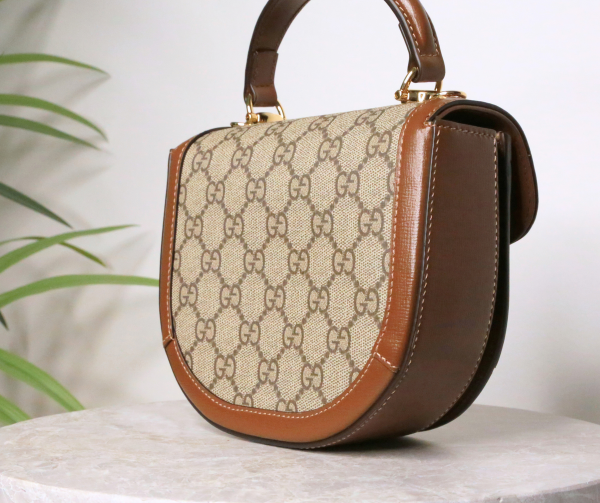 Gucci Horsebit 1955 Mini — béžová a hnědá — fotografie 5