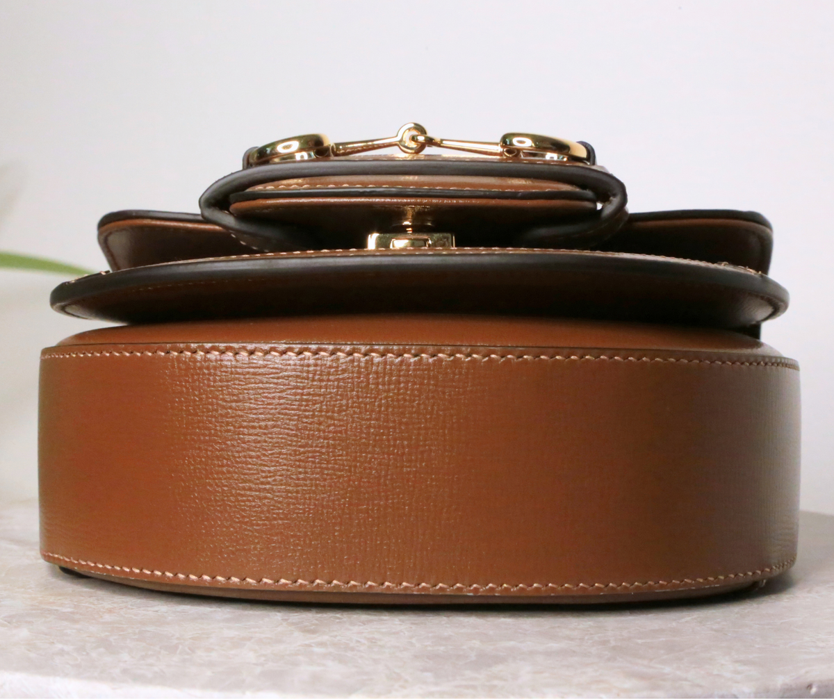 Gucci Horsebit 1955 Mini — béžová a hnědá — fotografie 8